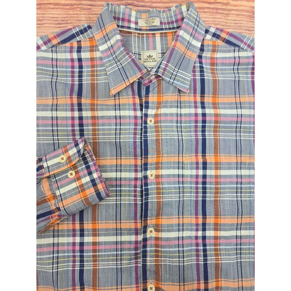 Peter Millar Crown Mens Button-Down Long Sleeve Dress Shirt XL - Picture 4 of 6